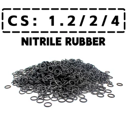 O-ring thickness 1.2/2/4mm cross section CS NBR Nitrile rubber sealing gasket rubber washer ring wholesale in specifications