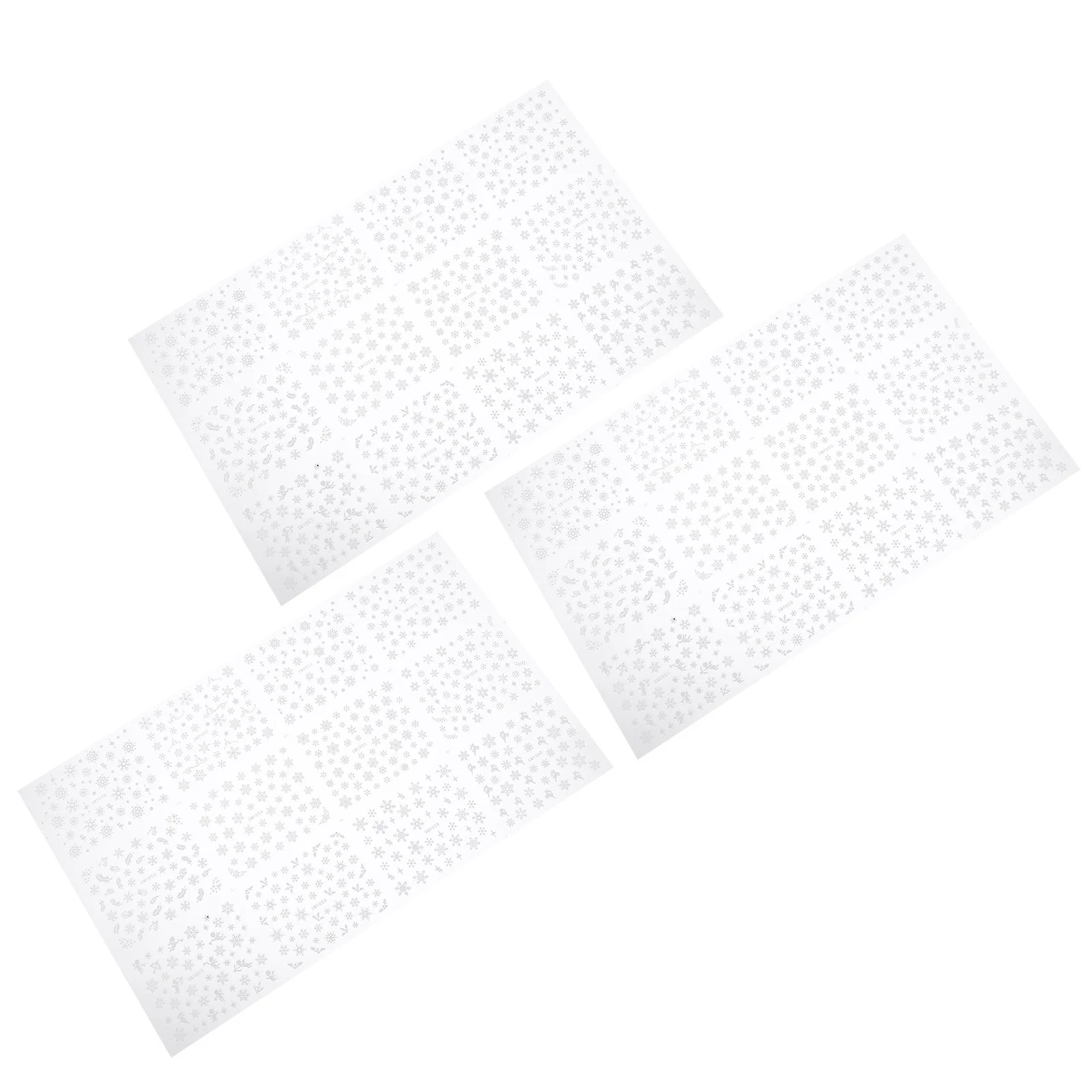 

3 Sheets Nail Art Stickers Snowflake Christmas Decoration Jesus for Nails Transfer Snowflakes
