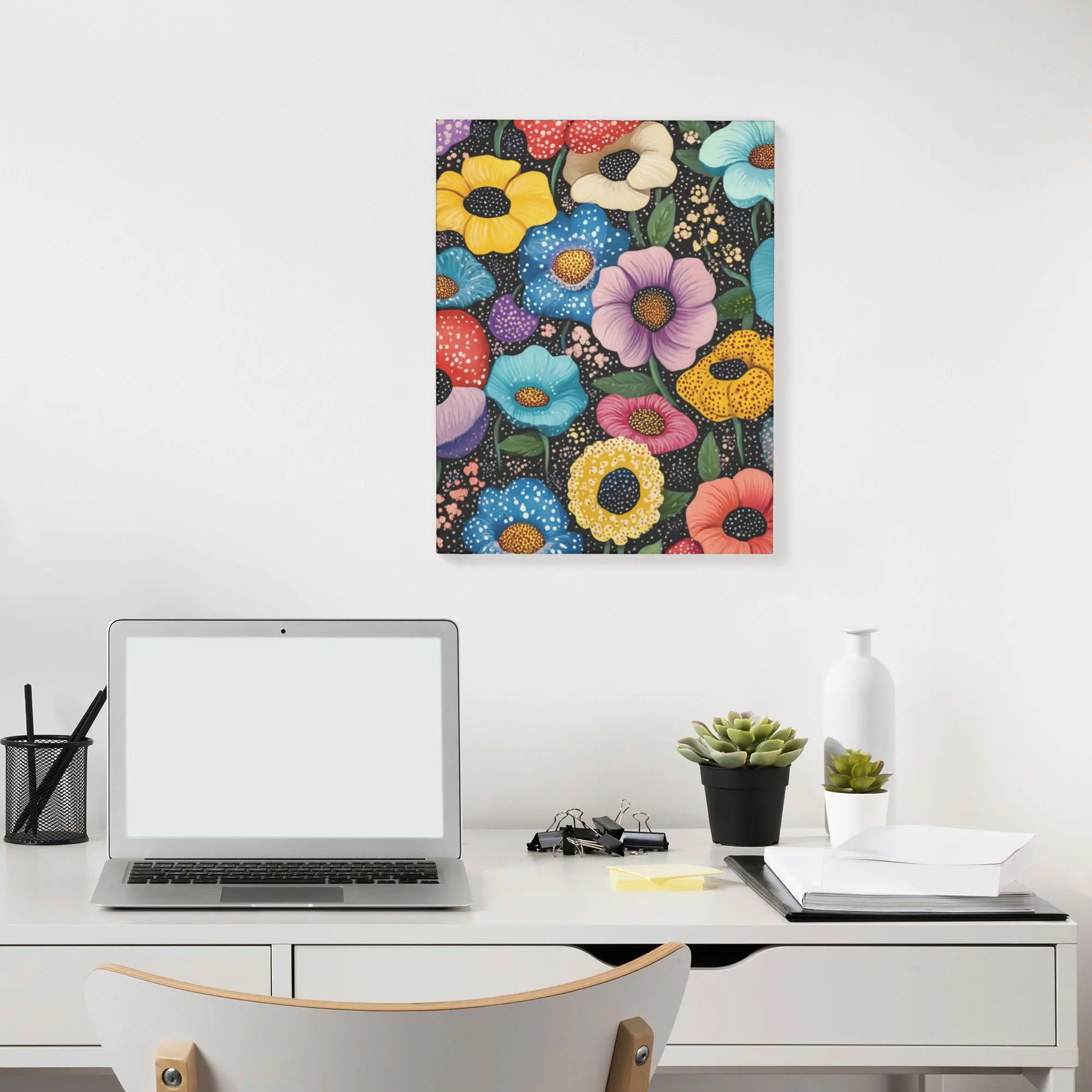 Home Decoration Unframed Canvas Print Art Wall Decor Picture Abstract Art Yayoi Kusama Aesthetic Canvas Artwork Gift 16x20inch