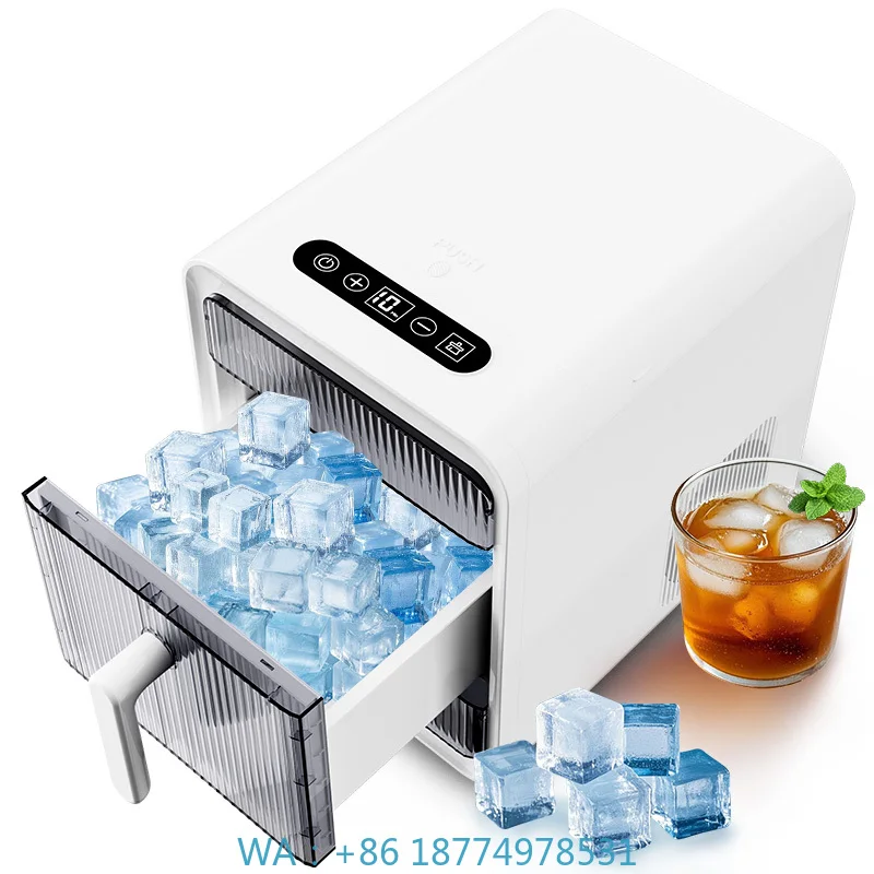 Portable Countertop Mini Cube Ice Maker, Produces Square Shape Ice Cubes for Business Scenarios