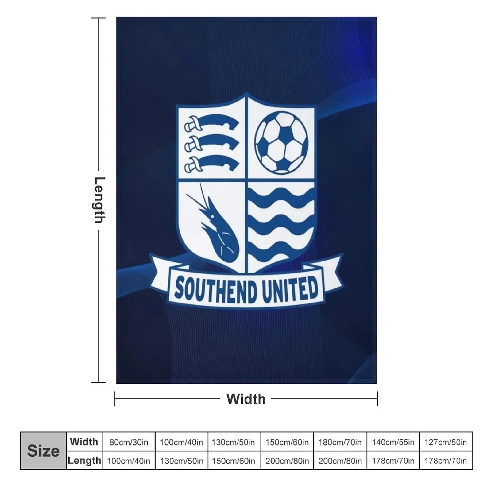 Southend United FC Throw Blanket Hairys Camping Soft Blankets