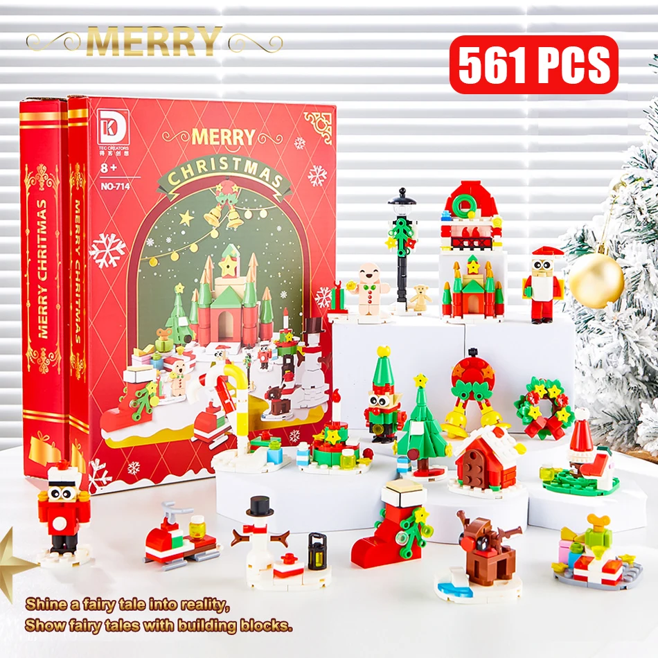 

Xmas Blind box Merry Christmas Advent Calendar Building Blocks Set Countdown Collection Figure Bricks Toys Childrens Xmas Gifts﻿