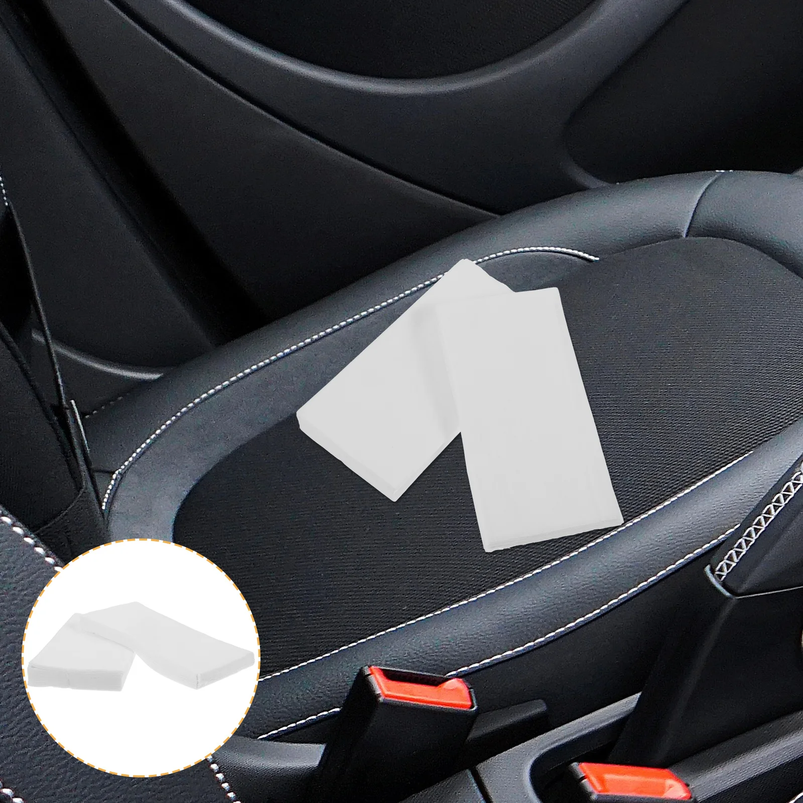 10 قطعة مناديل السيارة الملء مناديل الوجه للسيارات قناع حامل لب الخشب المواد المدمجة المحمولة الأنسجة لسيارة المنزل فندق