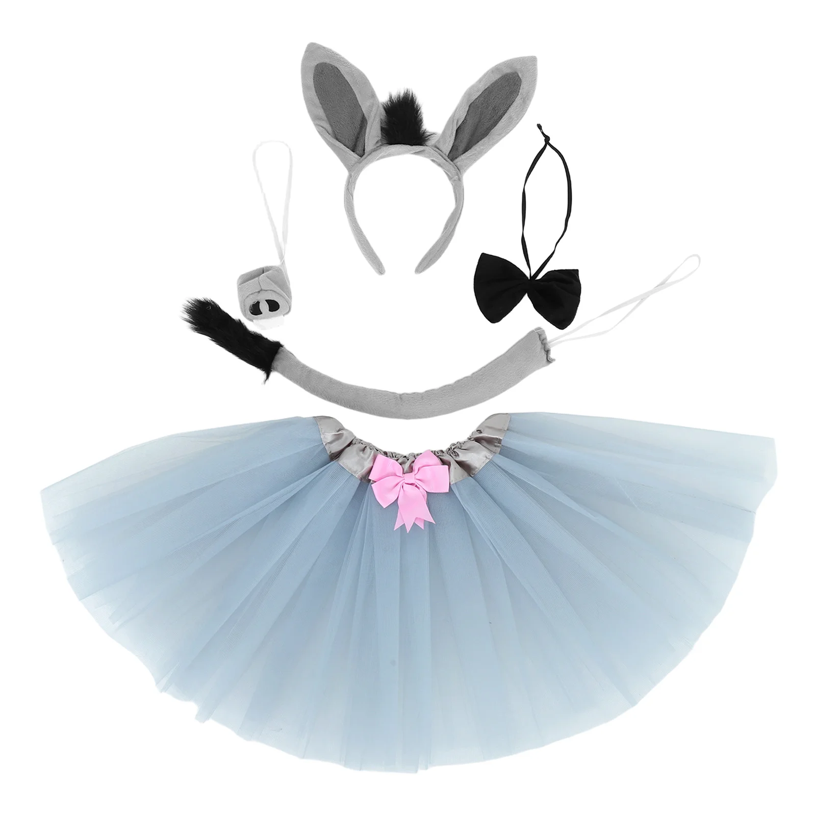 

1 Set Cosplay Costume Set Kids Festival Costume Accessories Reusable Hairband Tail Decor Animal Ear Headwear
