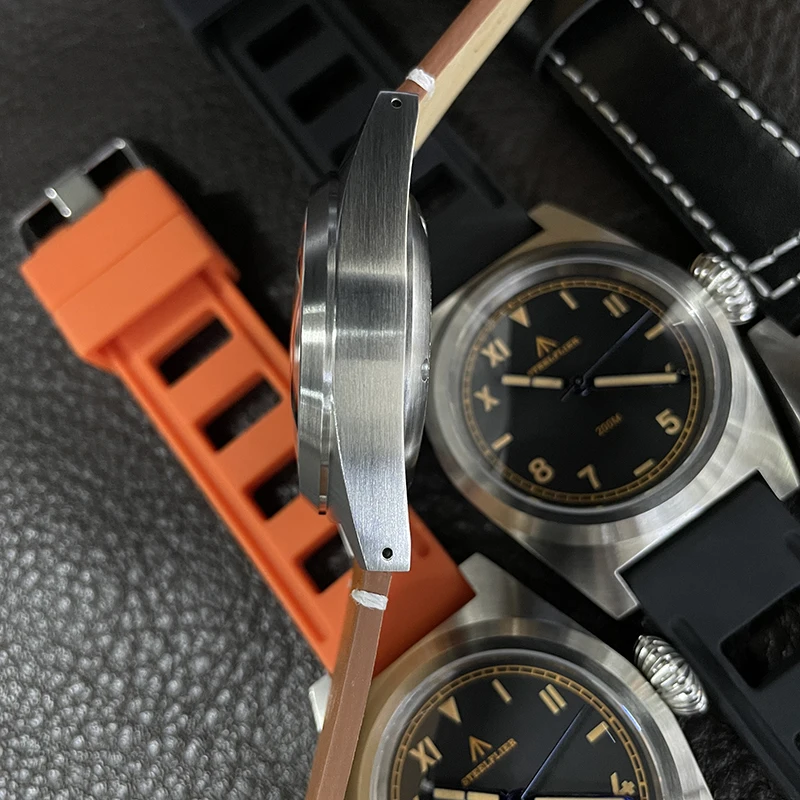 STEELDIVE Heren Pilot Horloges 38mm Luxe Horloge Militaire Quartz Horloge 20Bar Waterdicht C3 Lichtgevende Saffier VH31