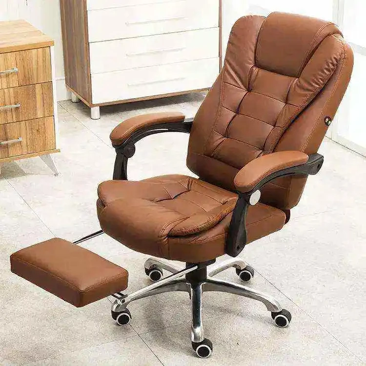 Boss Modern Design Ergonomic Office Executive Gaming Chair Metal Armchair Lifting Rotatable Footrest Massage Features Dining