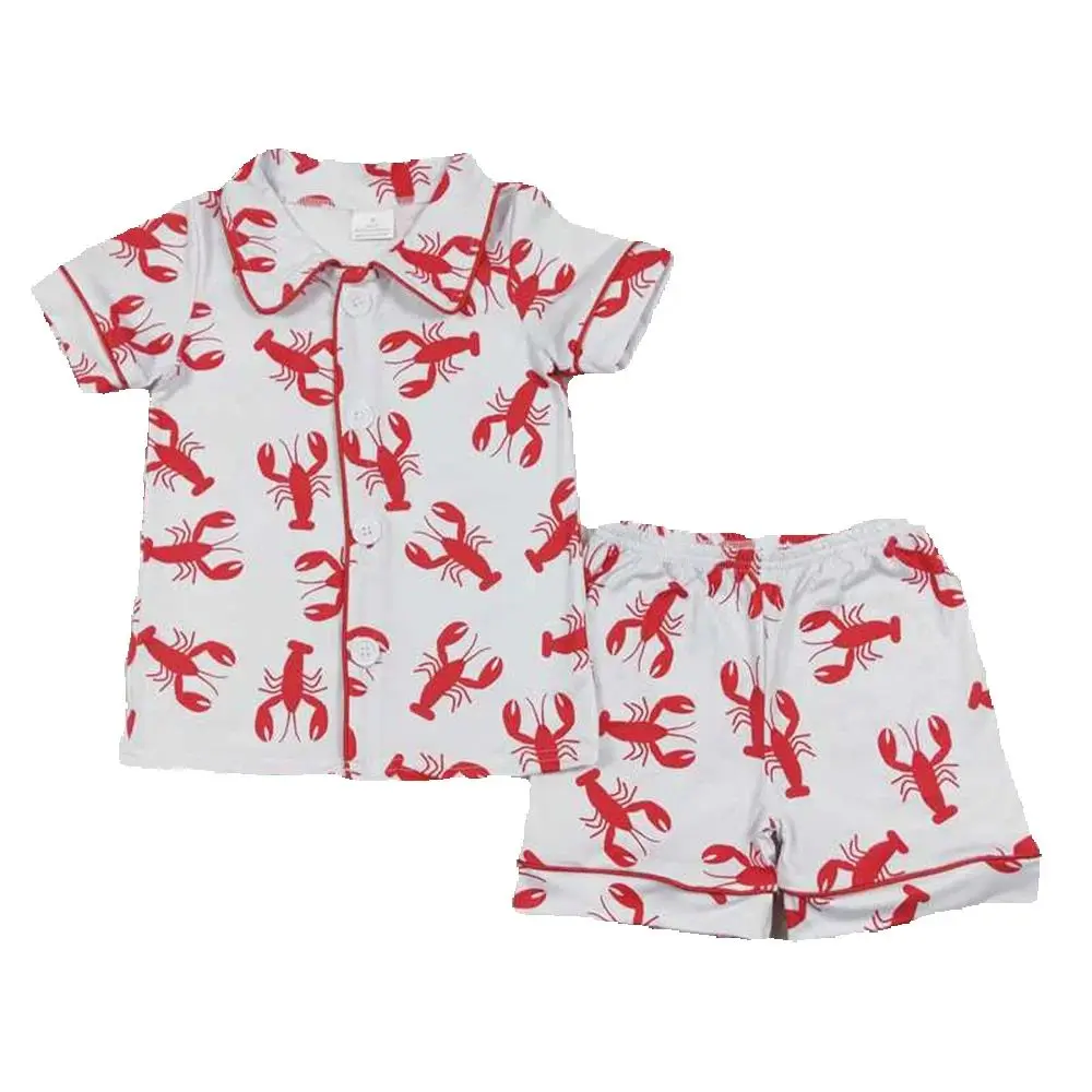 

Baby Girls Boys Crawfish Top Shorts Pajamas Outfits Clothes Sets