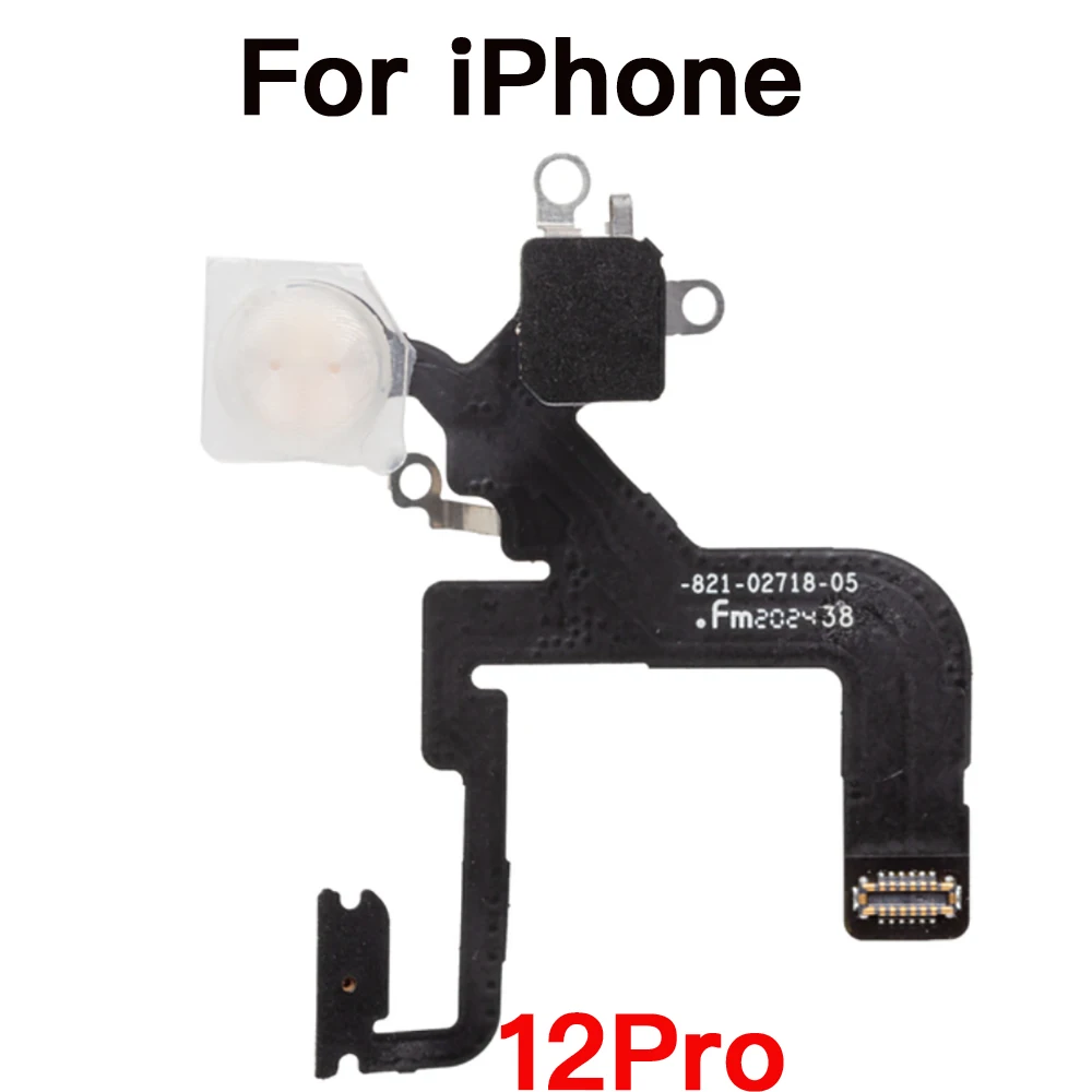 Flash Light Lamp Flex Cable Replacement For iPhone 12 13 Mini Pro Max LED Flashlight With Microphone