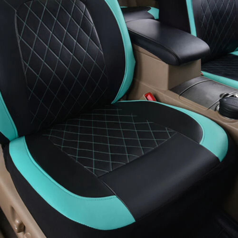 

Universal Car Seat Cover PU Leather Car Seat Cushion for Front and Rear Seats with Headrest Cover Protection for Car SUV Truck