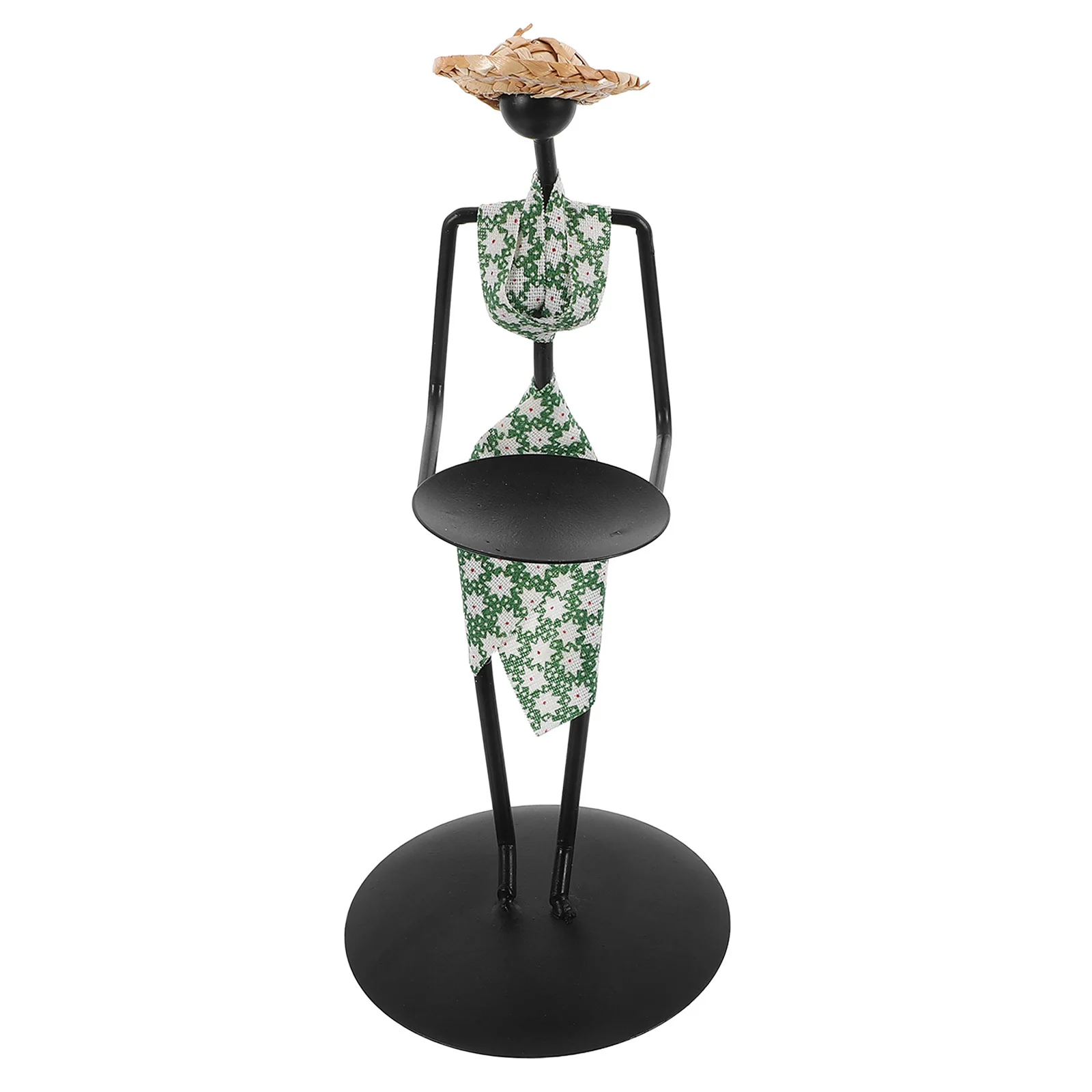 

1pc Vintage Iron Holder Abstract Figure Tealight Stand For Home Dining Room Decor African Table Centrepiece Pillar