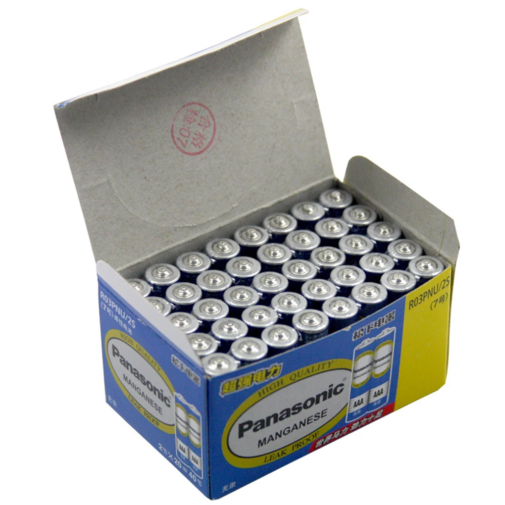 Baterie węglowe Panasonic 1.5V AAA AA o wysokiej pojemności, jednorazowe, odpowiednie do zabawek, pilotów, myszek bezprzewodowych, itp. — zdjęcie produktu 3