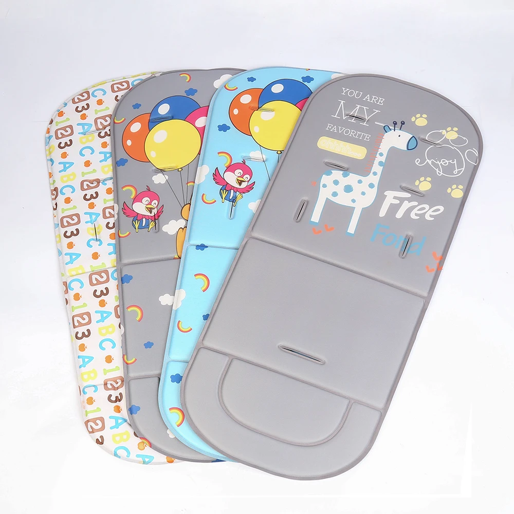 

Stroller Cushion Summer Cartoon Seat Pad All-Season Universal Thin Pushchair Pad High Chair Seat Cushion With Back Support