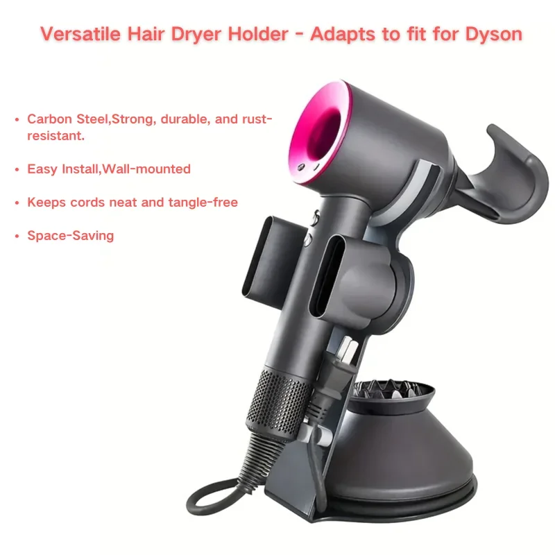 Haartrocknerhalter für Dyson Supersonic Wandständer mit Kabel-Organizer, Badezimmer-Aufbewahrungsregal für Trockner, Diffusordüse