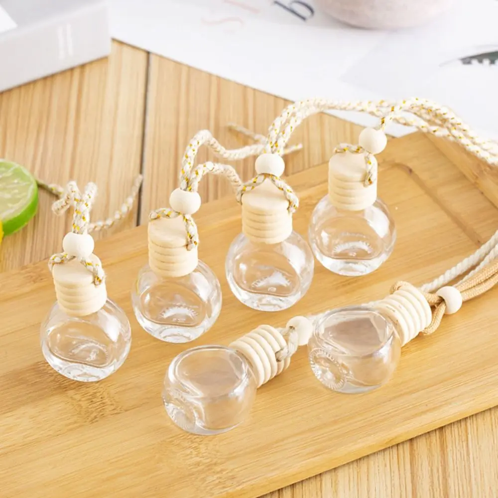 Auto Aromatherapy Fragrance Pendent Bottle Perfume Diffuser Automotive Decoration Car Hanging Glass Bottle Empty Perfum