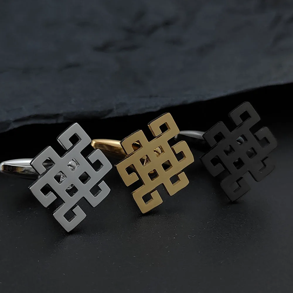 

Innovative Anime Peripheral Geometric Pattern Design Cufflinks High Quality Stainless Steel Material Men's Jewelry Accessories