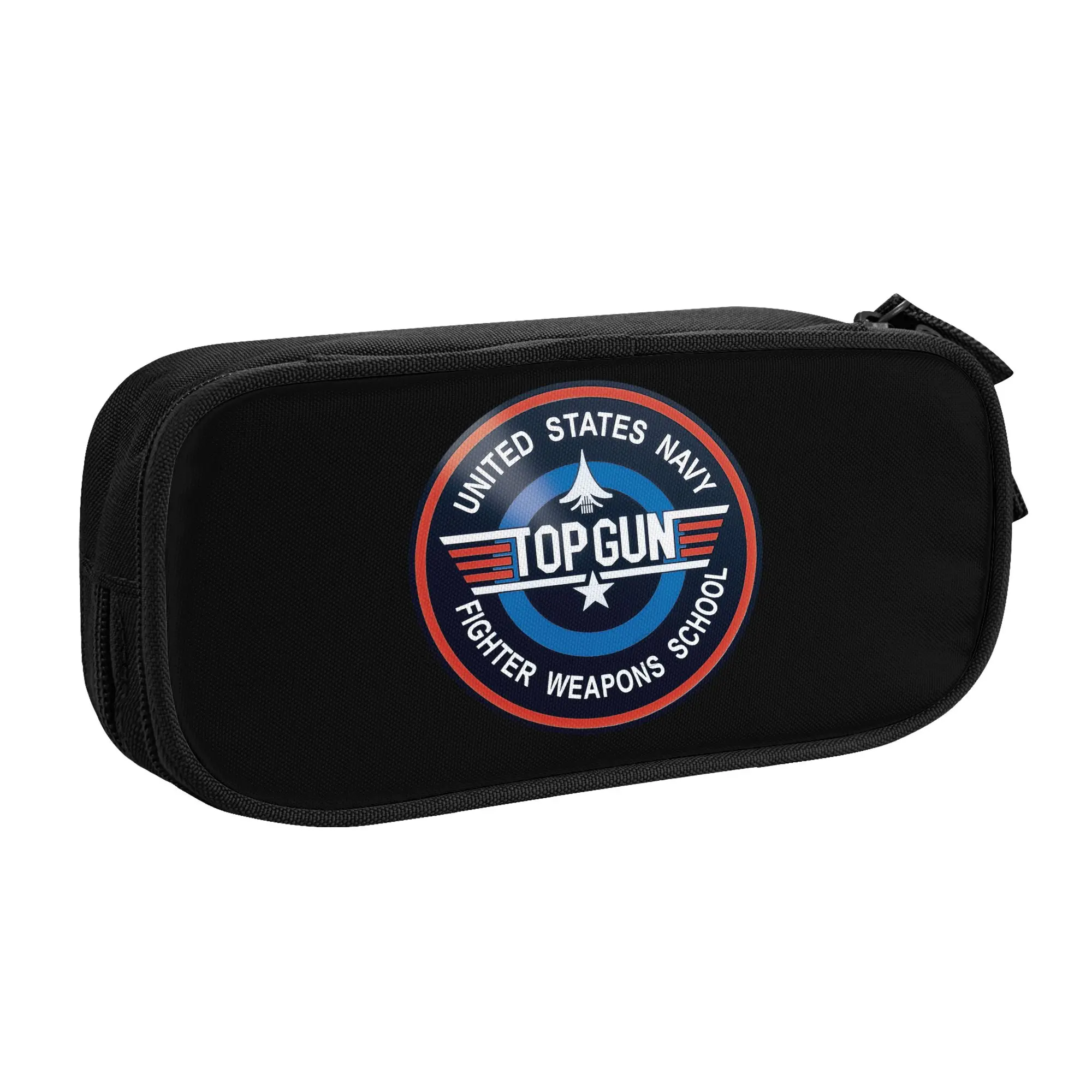 Air Force Fighter Jets Top Gun Kawaii Pencil Cases Boy Girl Large Capacity Maverick Film Pencil Bag School Accessories
