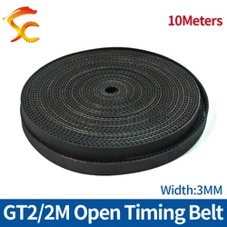 High Quality 10meters GT2 3MM timing belt width 3mm Rubber 2GT-3mm small backlash GT2 Open Belt  For 3D print