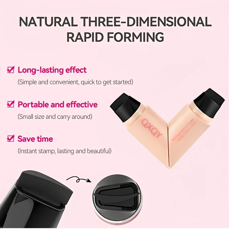 回転スタンプアイライナー - 羽根付きライナーステンシル、防水性と汚れ防止、素早く簡単に完璧なキャットアイ、初心者に優しい