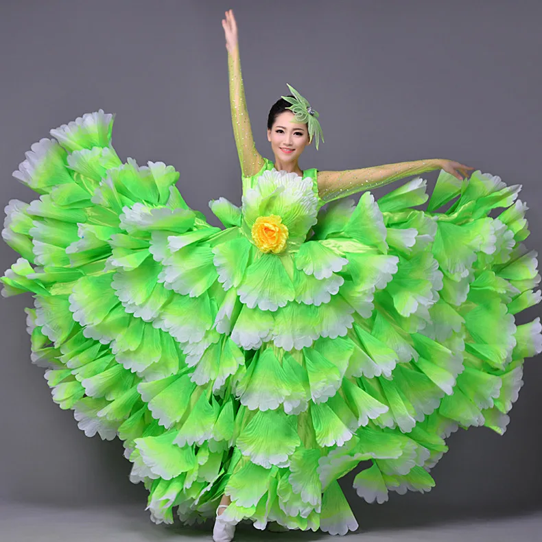 Prom Party Celebriate Women Show Performance Stage Wear Dance Costume Large Flower  Ball Gown Dress Outfits Model Show Catwalk