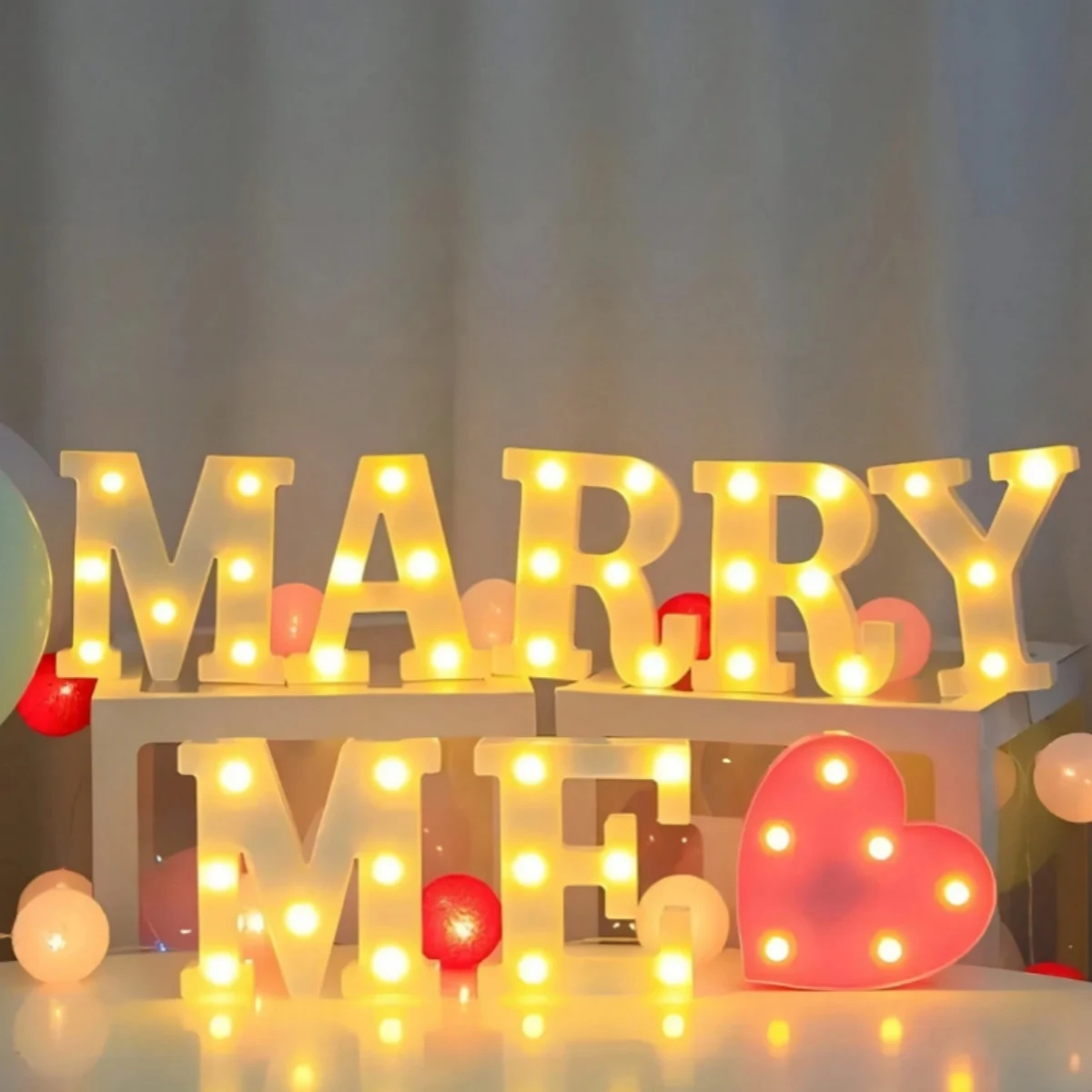 1pc 16cm/6.3inch Battery Powered Letter Lights Neon Sign Indoor Decorative Lamp For Home Bedroom Holiday Birthday Party Decor