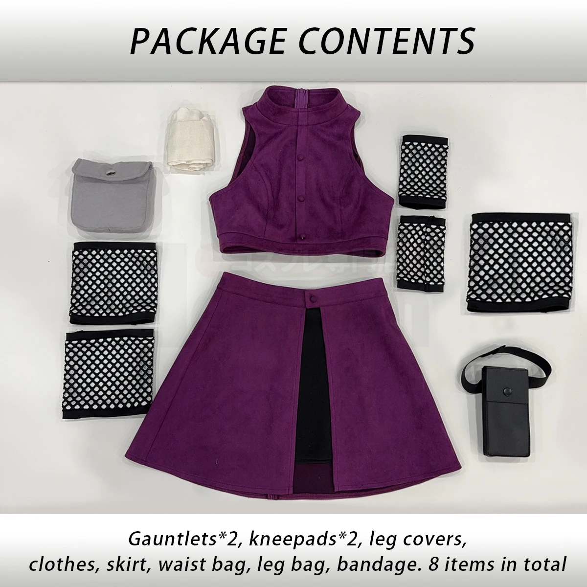 HOLOUN Anime Yamanaka Ino Cosplay Costume Top Skirt Waist Bag Leg Covers Cos Convention Daily Wear Gift