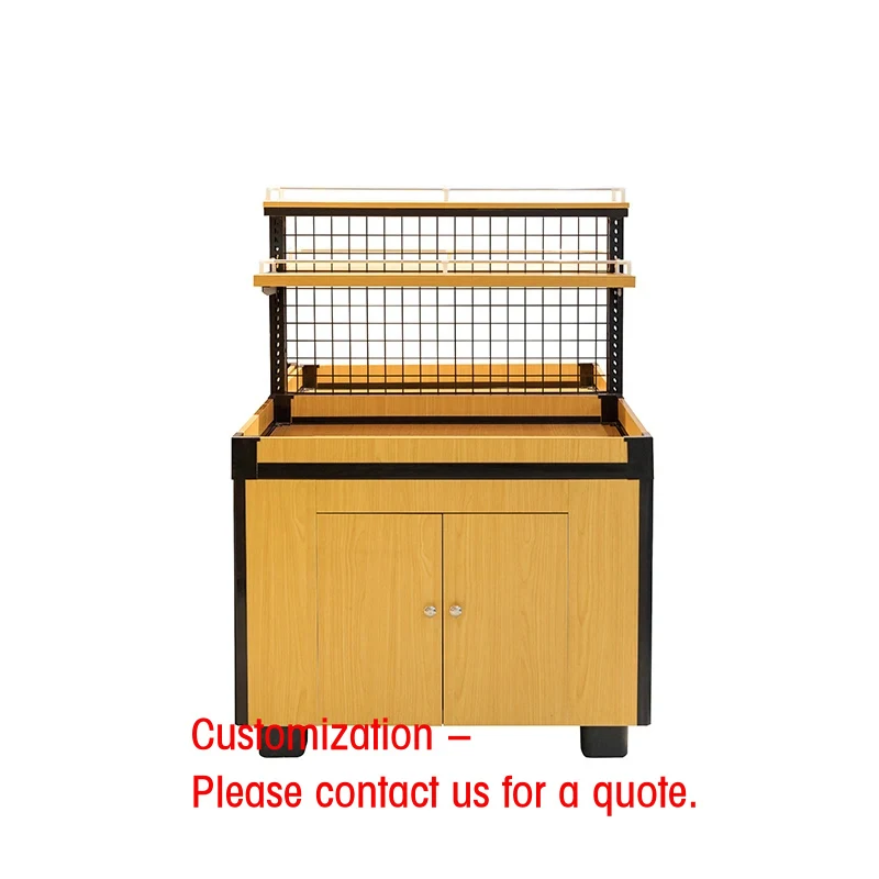 

custom.Custom Supermarket Steel and Wooden Vegetable Stand Fruit Display Rack Shelf