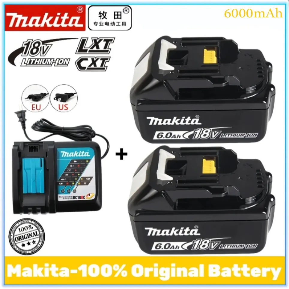 

Original Makita 18V 6.0Ah/6000mAh Lithium Rechargeable Battery 18V Drill Replacement Batteries BL1860 BL1830 BL1850 BL1860B