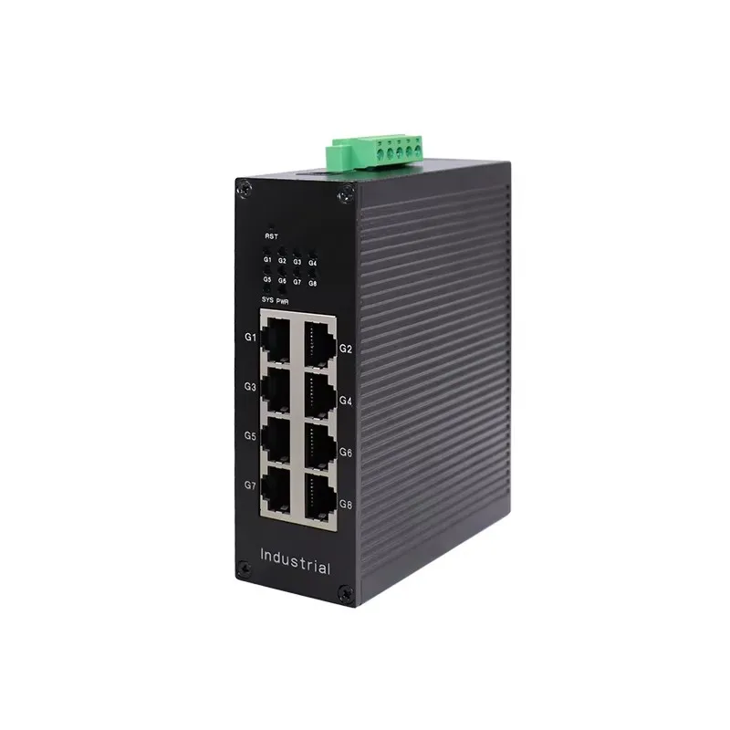 マネージドスイッチ ギガビット L2マネージド産業用イーサネットスイッチ VLAN、WEB管理、ポートミラーリング対応、8ポートスイッチ 1000M