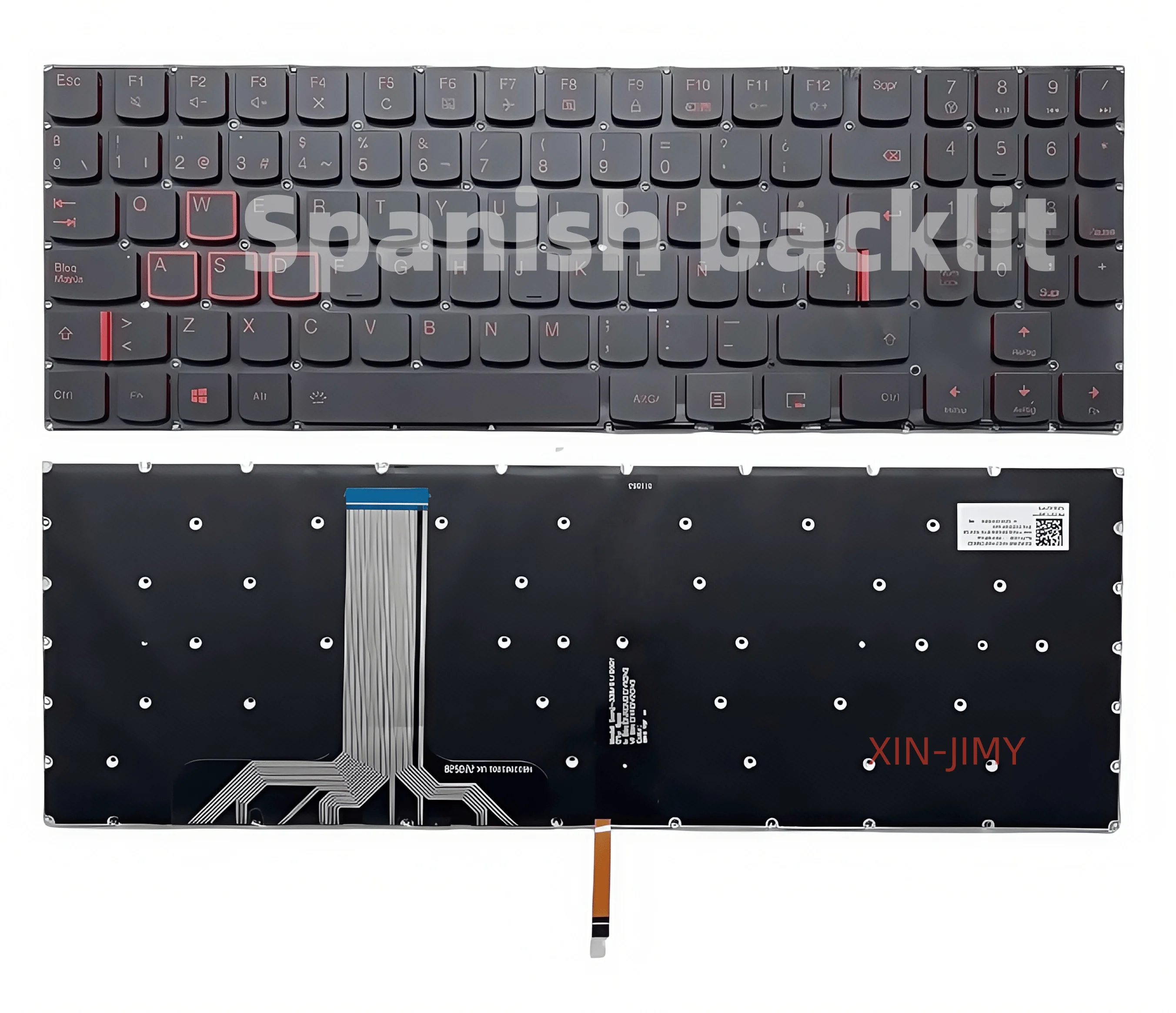 Teclado retroiluminado vermelho espanhol para lenovo legion y520 Y520-15IKB y720 Y720-15IKB R720-15IKB notebook teclado