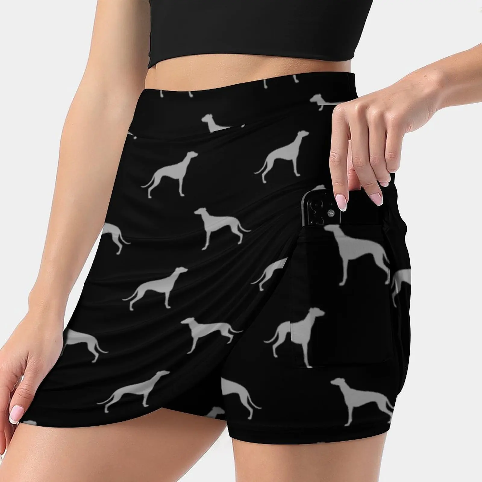 Greyhound Silhouette ( S ) Skirts Woman Fashion 2022 Pant Skirt Mini Skirts Office Short Skirt Greyhound Grayhound Dog Pets