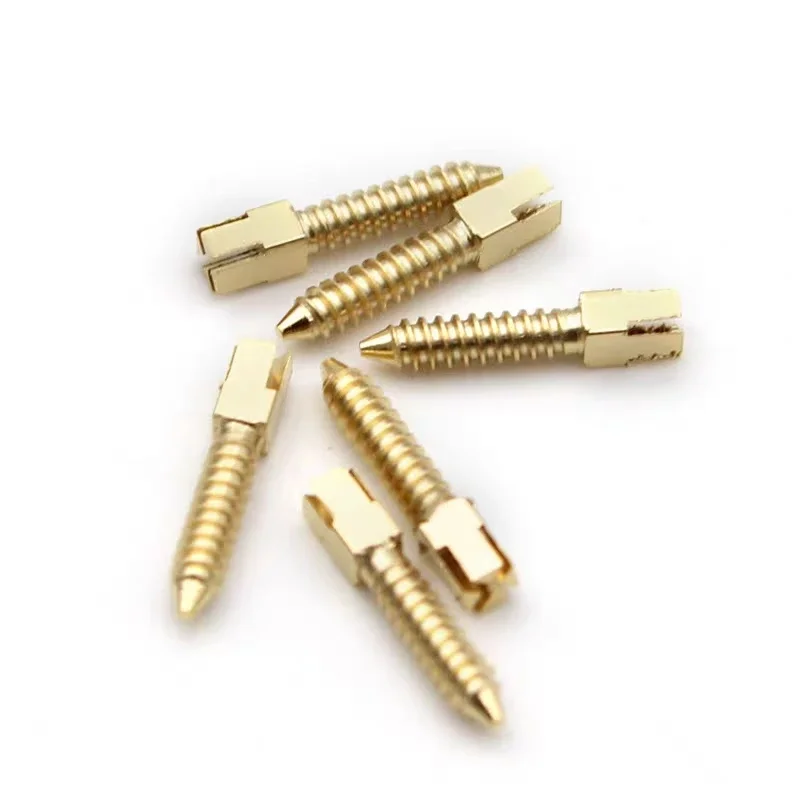 Poste de parafuso de aço inoxidável, Golden Plated Screw Post, Postes de titânio para odontologia, Ferramenta de odontologia, 120pcs por caixa