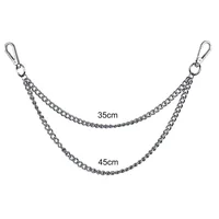 Porte-clés de taille, portefeuille en jean, pantalon Hip-hop, chaînes de ceinture en métal Punk Rock, chaîne superposée pour hommes et femmes, accessoires de bijoux 4