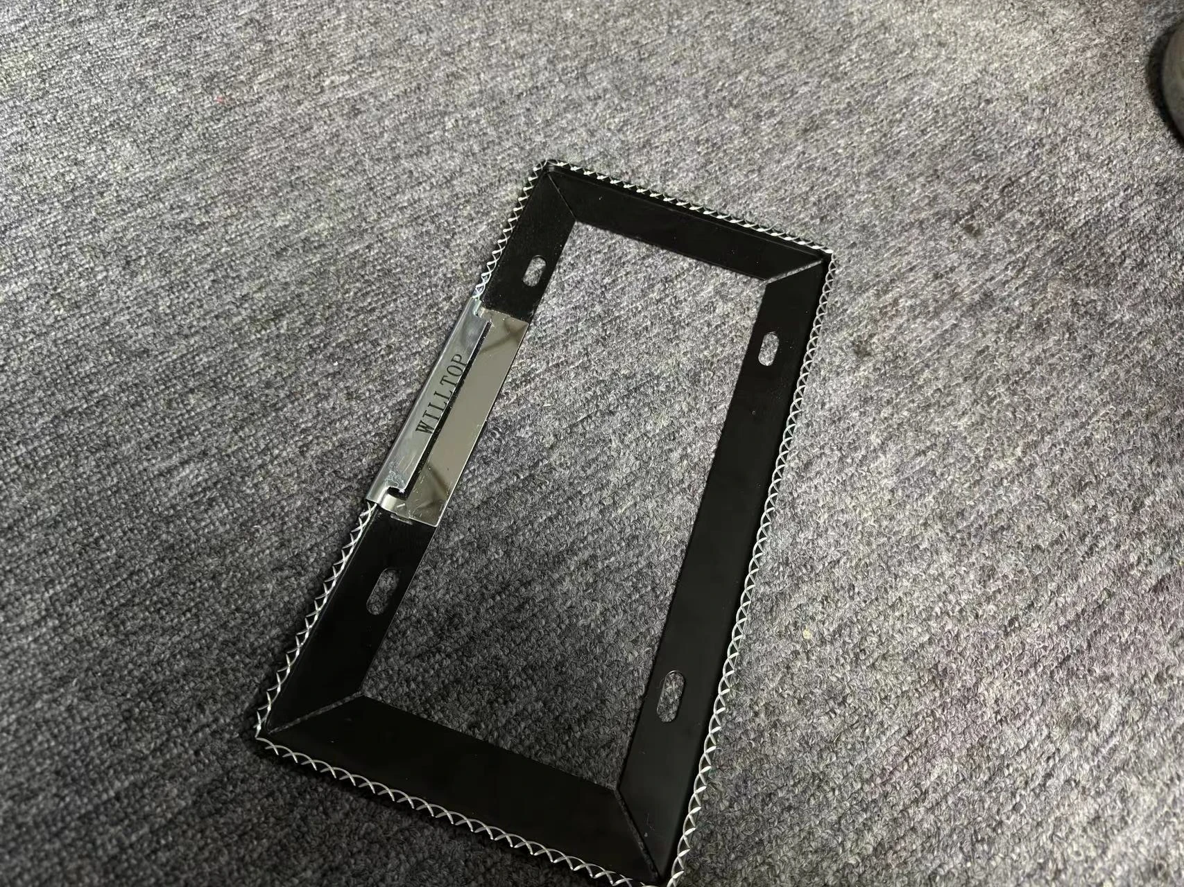 WILLTOP License Plate Holder  Heavy Duty Metal Stainless Steel Front & Rear Car Tag Cover,Rust Proof Mirror Polish Holder,with M