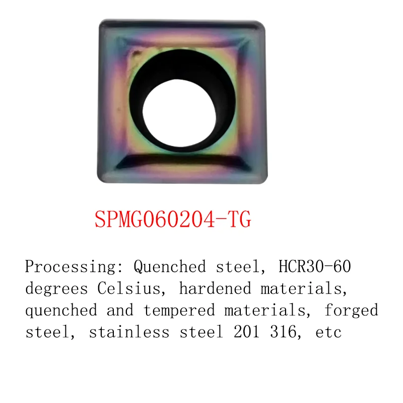 5PCS CNC U drill Insert Quick Violent Drills SPMG 060204 Cutter Inserts Water Jet Drill Square For Stainless Steel