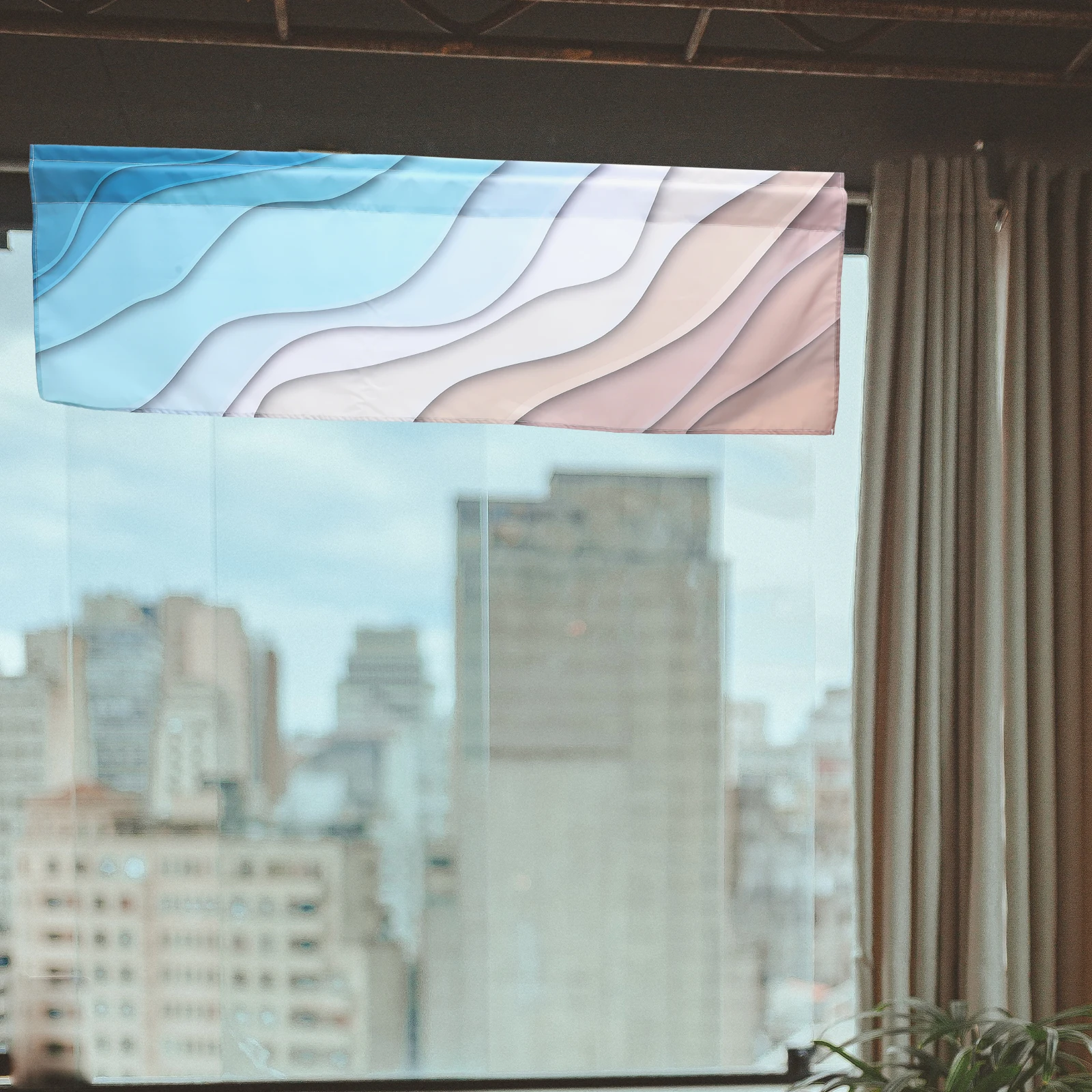 

Geometric Gradient Valance Curtains 54x18in Valance Curtains For Bedroom Kitchen Bedroom Living Room Window Privacy Decor