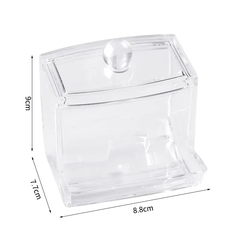 1PCS Cotton swab Ball storage Box With Lid Large capacity Bathroom AcrylicTransparent containerlar Dispenser