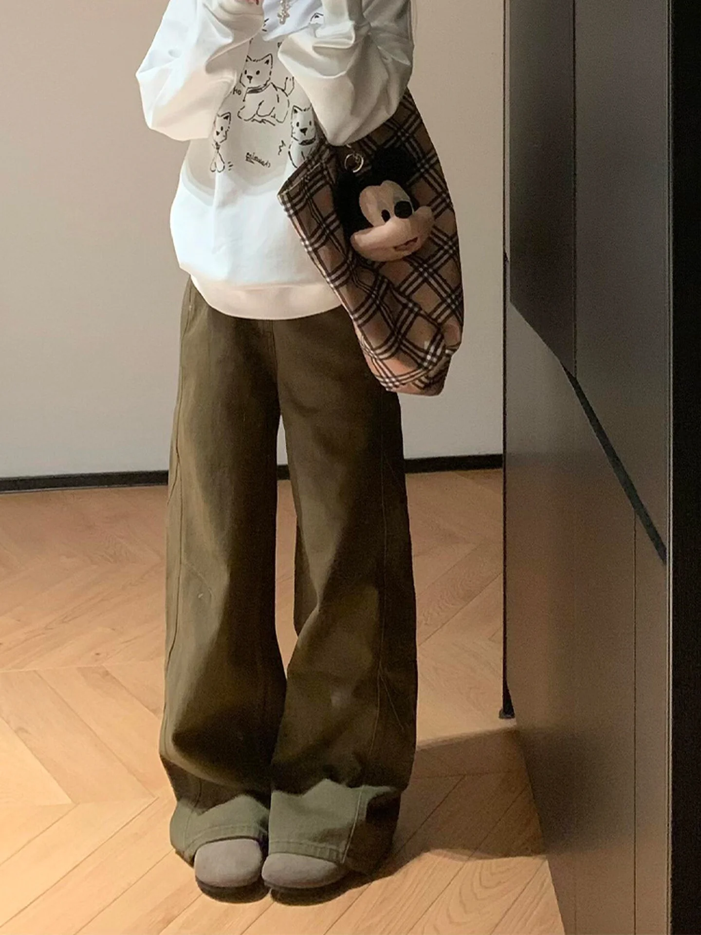 

High Waist Wide Leg Casual Jeans Women's Summer New Style Ripped Jeans Thin Denim Pants American Style Spring Wear