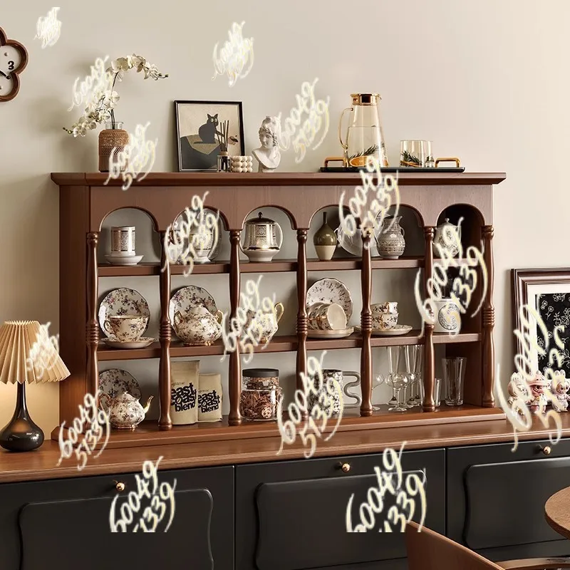 apply to Wall Mounted Cup Holder Retro Style Dining Cabinet Coffee Mug Storage Rack Figurine Display Shelf