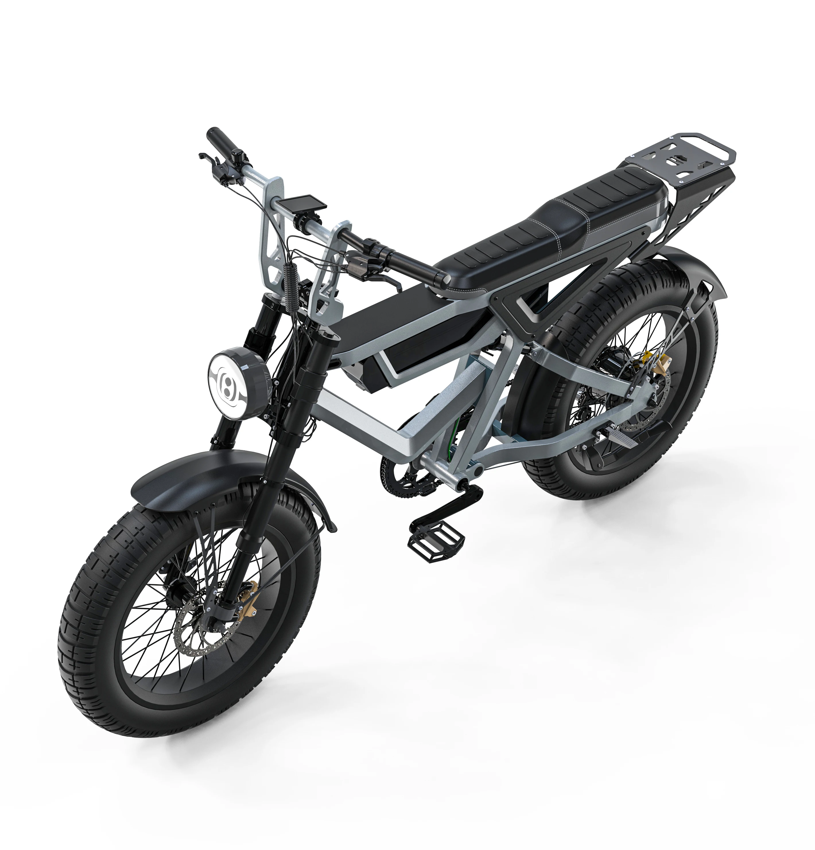 

SXLL Custom Logo 20-Inch Fat Tire Electric Bike 1000W Stock Scrambler Moped with Air Shock 48v Lithium Battery for Urban Commuti