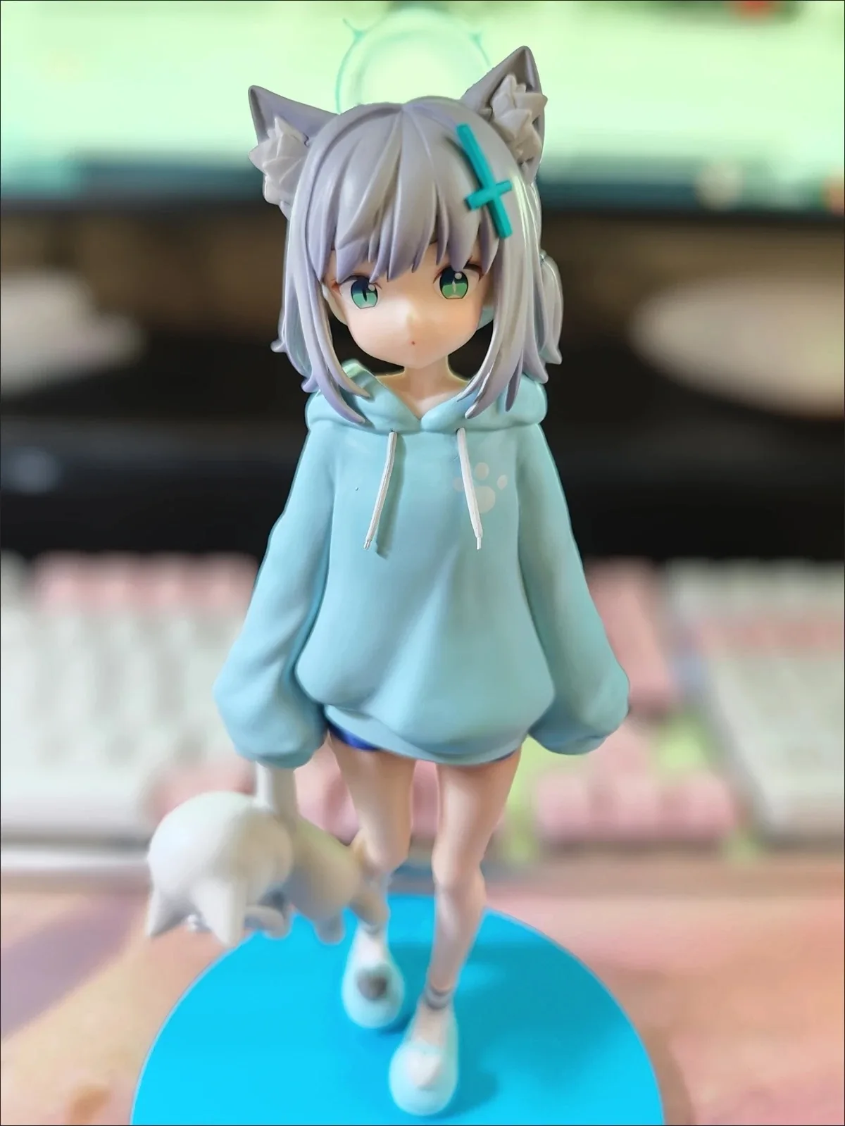 Pijamas Sunaookami Shiroko de archivo azul de 20cm, figuras de Anime, modelos de juego, modelos de estatua, muñecos de juguete coleccionables, adornos, regalos