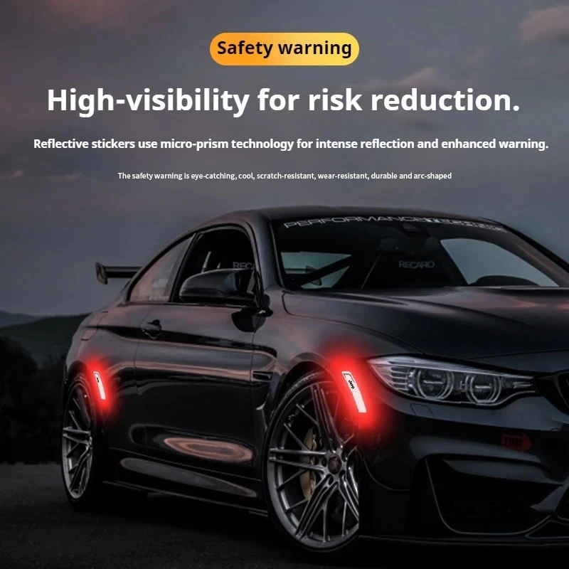 

Светоотражающая наклейка на колесную арку автомобиля, предупреждающая о безопасности и предотвращающая столкновения, для Jeep Wrangler Grand Cherokee Compass Renegade