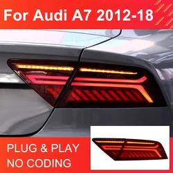 1 para tylne światło ledowe do Audi A7 S7 RS7 2012-2018 lampy tylne Plug and Play z dynamicznymi tylnymi światłami LED