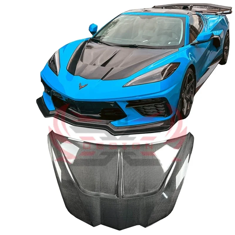 

Wholesale For Chevrolet Corvette C8 ST Style Carbon Fiber Hood Car Accessories Carbon Bonnet Engine Cover