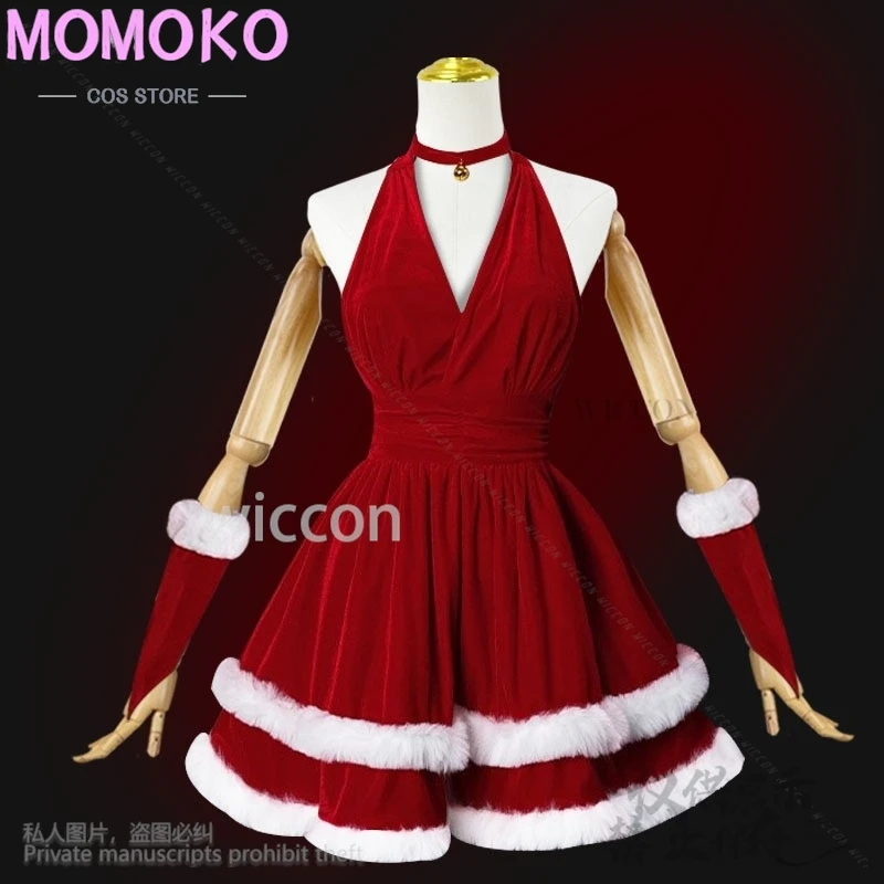 Vestido de Navidad Lolita, falda roja, disfraz de Anime, uniforme para club nocturno, traje de Carnaval de Año Nuevo para Halloween, mujer y niña personalizado