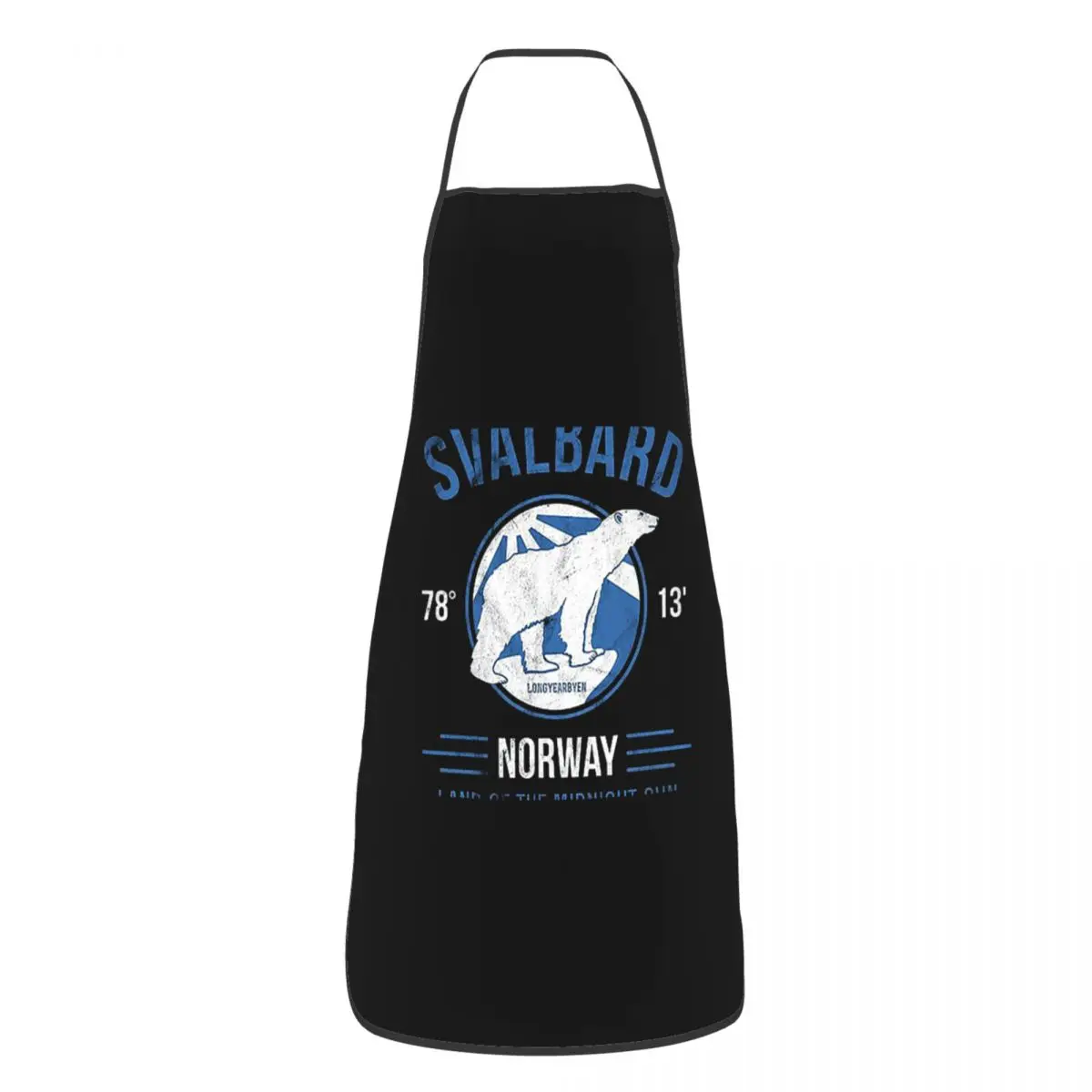 Svalbard Polar Bear Midnight Sun In Norway Apron Chef Cuisine Tablier Waterproof Bib Kitchen Cleaning Pinafore for Women Men