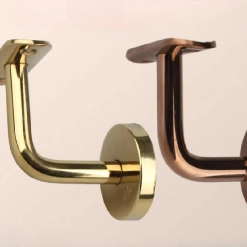 

Кронштейн для перил лестницы в стиле бутик, из нержавеющей стали 304, с покрытием под яркое титановое розовое золото, опорная рама для ограждения