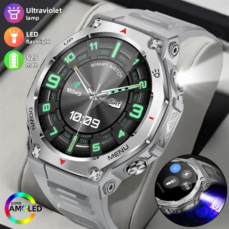 

LIGE военные уличные умные часы мужские GPS трекер движения 5ATM водонепроницаемый компас барометрический высотомер Bluetooth умные часы для вызова