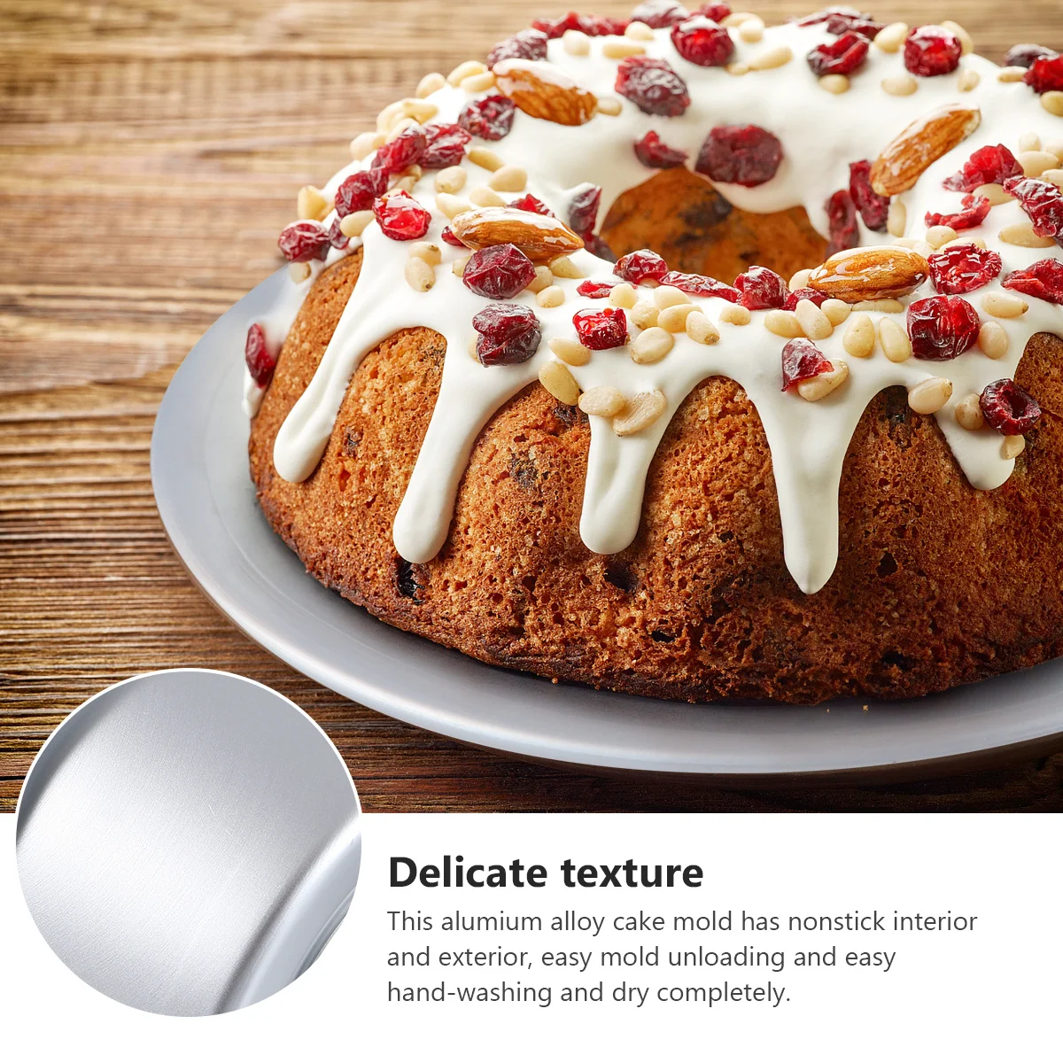 

2Pcs Aluminum Alloy Round Bottom Cake Mold Nonstick Mini Baking Tray Removable Pie Pan Live Bottom Bakeware for Cookies Pudding