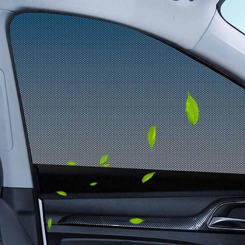 Car Door Screen Window Net for Sedans SUV Universal 2/4Pcs Full Car Window Mosquito Net Sunshade Anti Mosquito