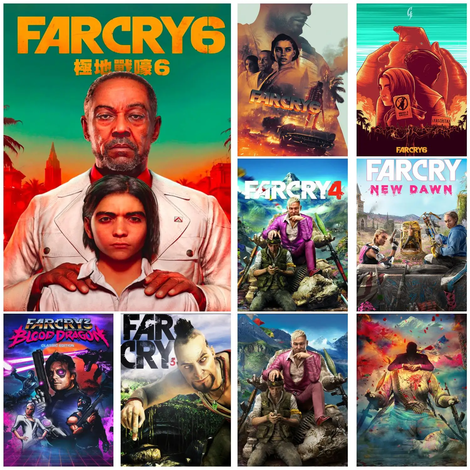 Far Cry 6 New Dawn Video Game Poster Prints Wall Art Canvas Painting Poster For Modern Family Living Room Home Decor